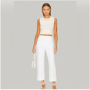 4122. SPANX Crop Wide Leg Pants in White Sz LP NWT $128